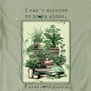 Bookworm Plant Lover T-Shirt: Books and Plants Graphic Tee