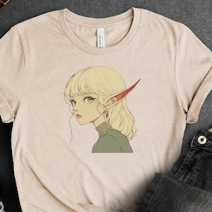 Fantasy Fairy Elf T-Shirt | Woodland Elf Bust Design | Roleplay, LARP, Cosplay Shirt, Vintage Elf tshirt