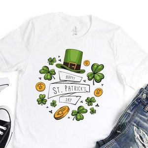 St. Patrick&#39;s Day Clover Tshirt, St Pattys day Shirt, St Patricks day, Tik tok, Leprechaun print shirt retro style tshirt, Irish shirts