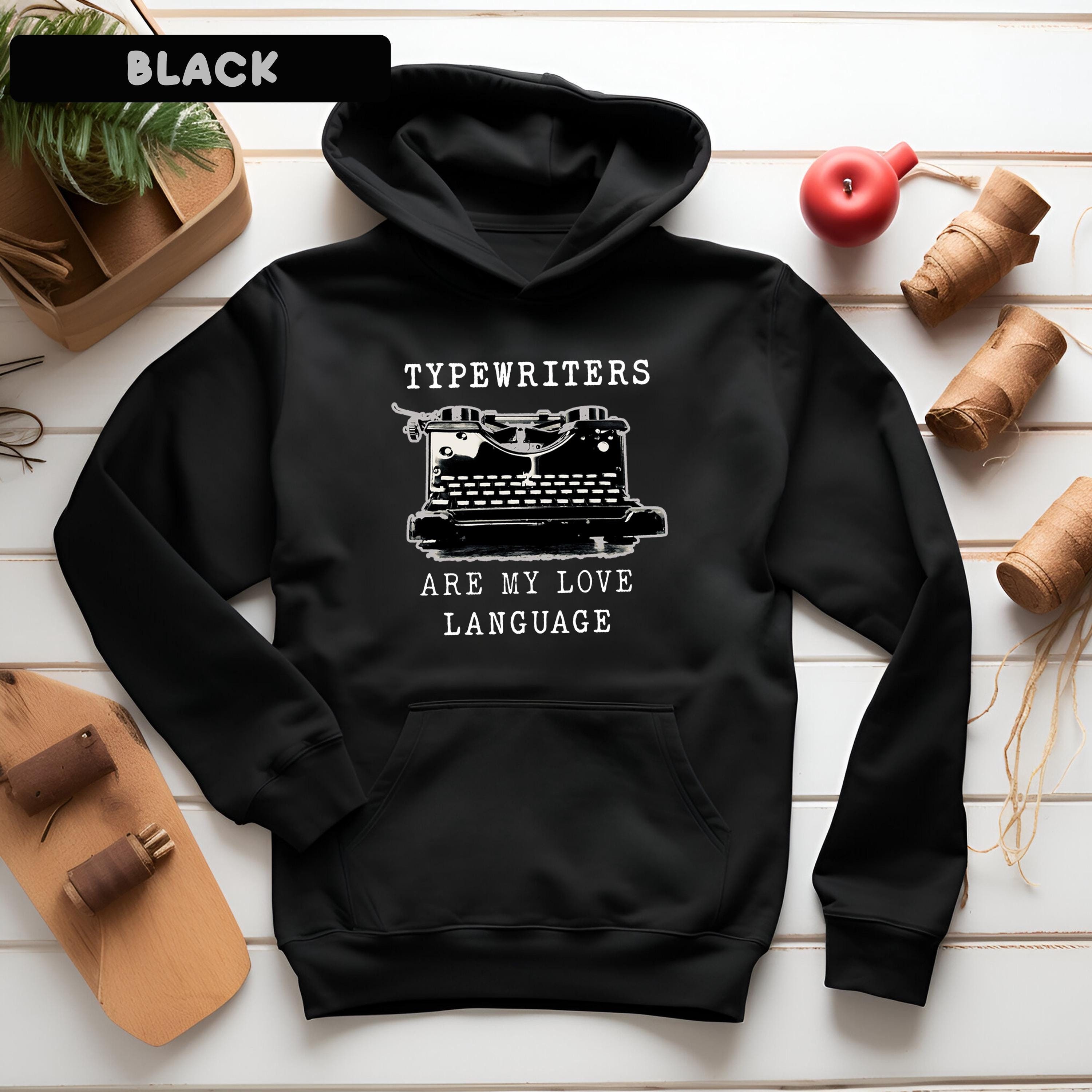 Retro Typewriter Hoodie: Vintage Typography Design - Etsy Israel