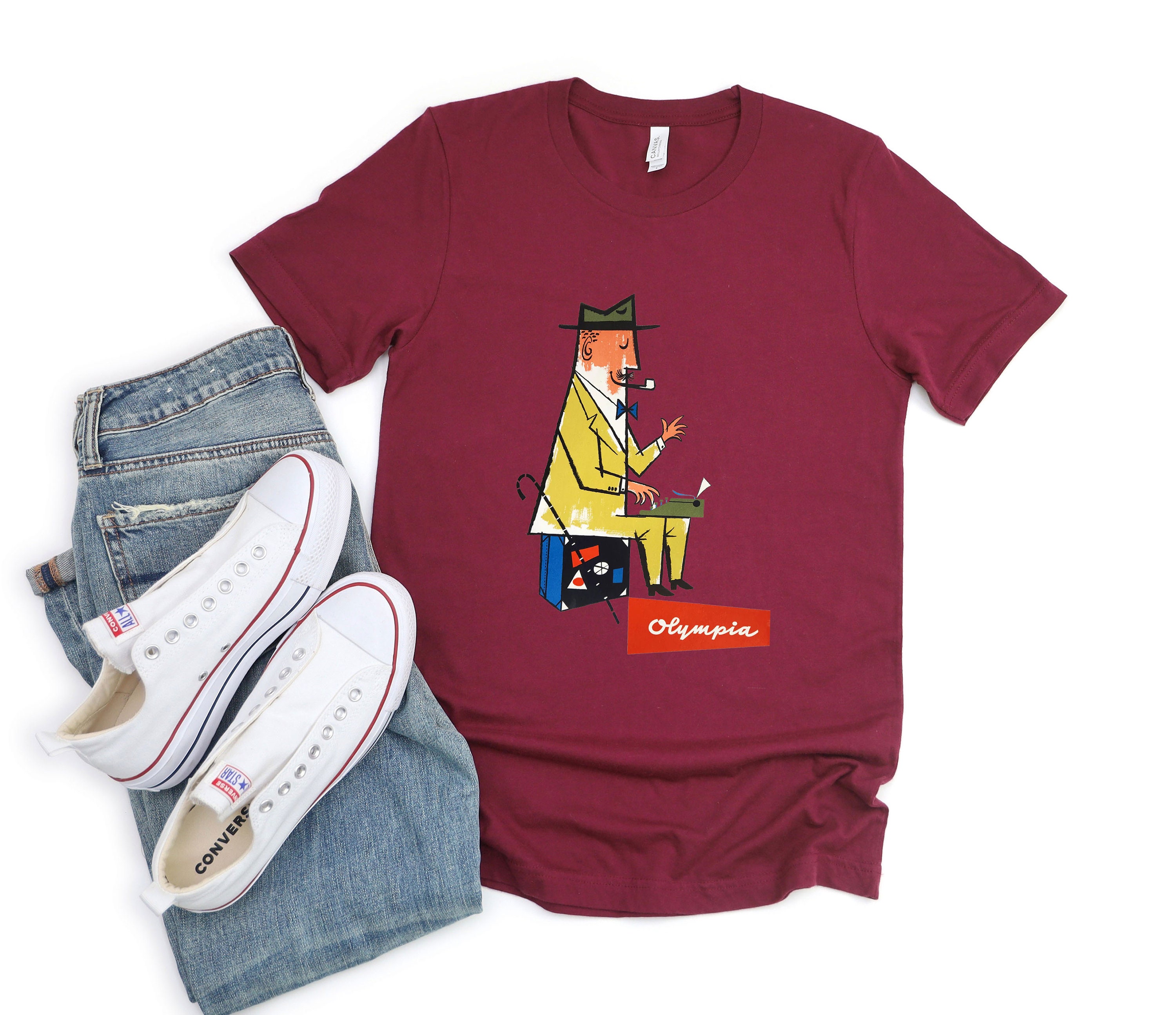 Olympia Typewriter Graphic Tshirt, Typewriter Shirt, 1930s