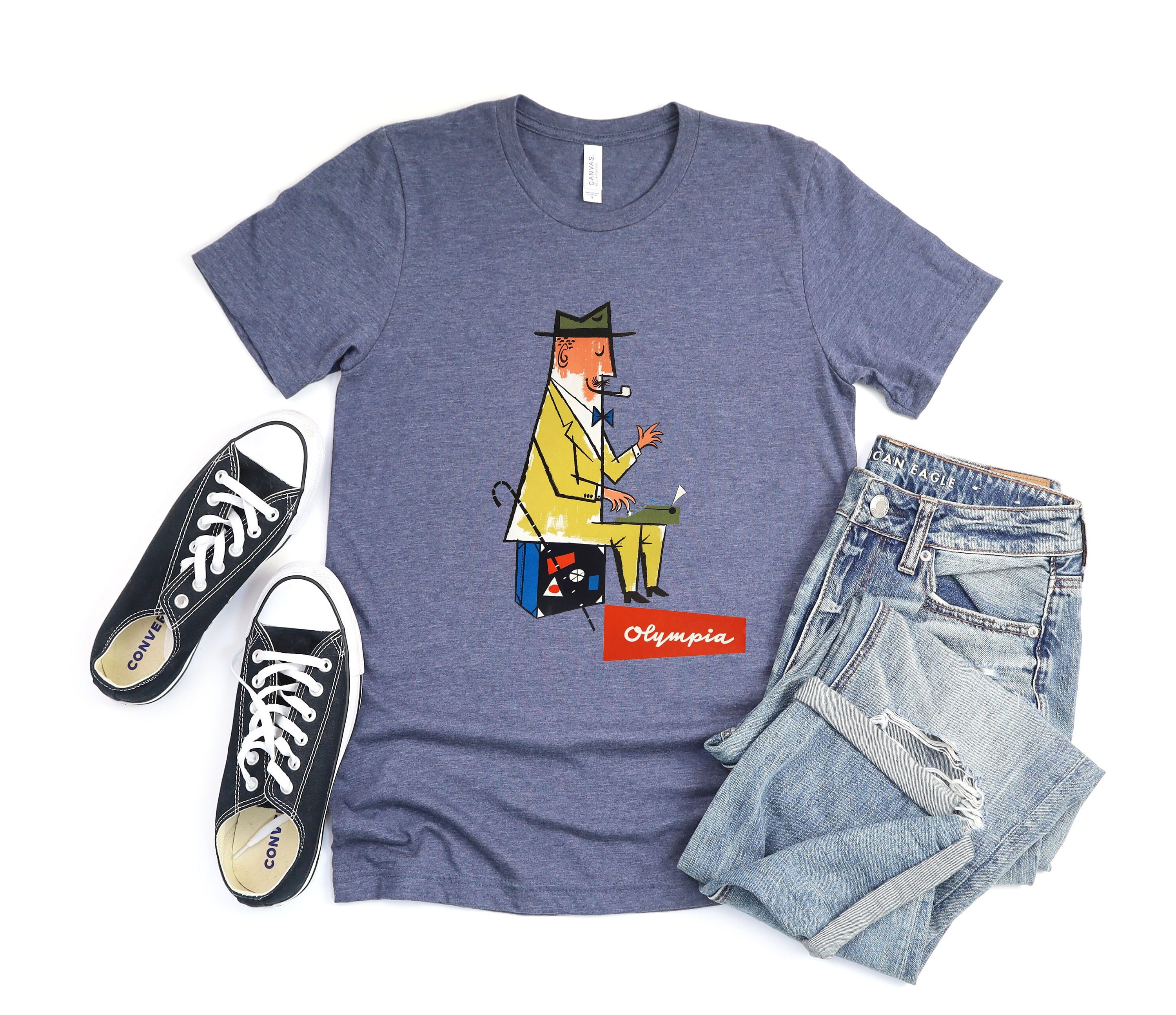 郵送買取 新品5台以上送料無料キャンペーン中！！  Olympia Typewriter Graphic Tshirt, Typewriter Shirt, 1930s シャツ/ブラウス(長袖/七分)