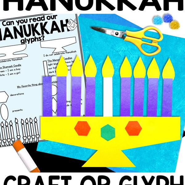 Hanukkah Menorah Craft Printable Template