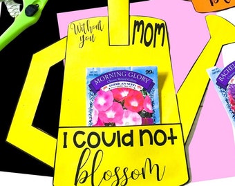 Mother’s Day Craft Mothers Day Card Flower Activities Watering Can Seed Packet for Mother's Day Editable for any Caregiver Inclusive