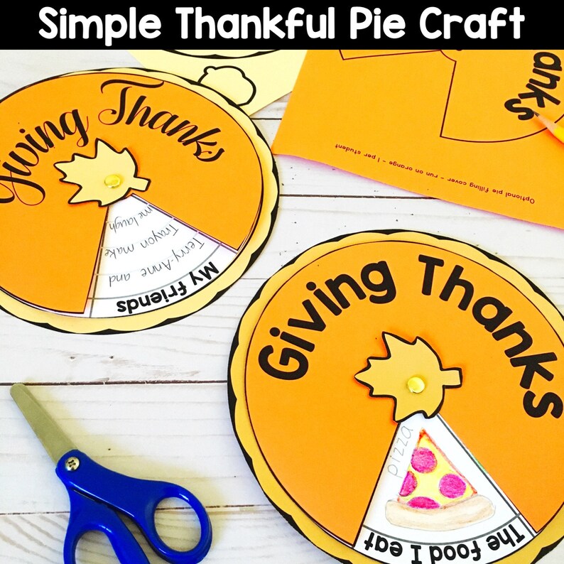 Thanksgiving Thankful Craft that's NOT a turkey Pumpkin Pie Thankful Project image 2