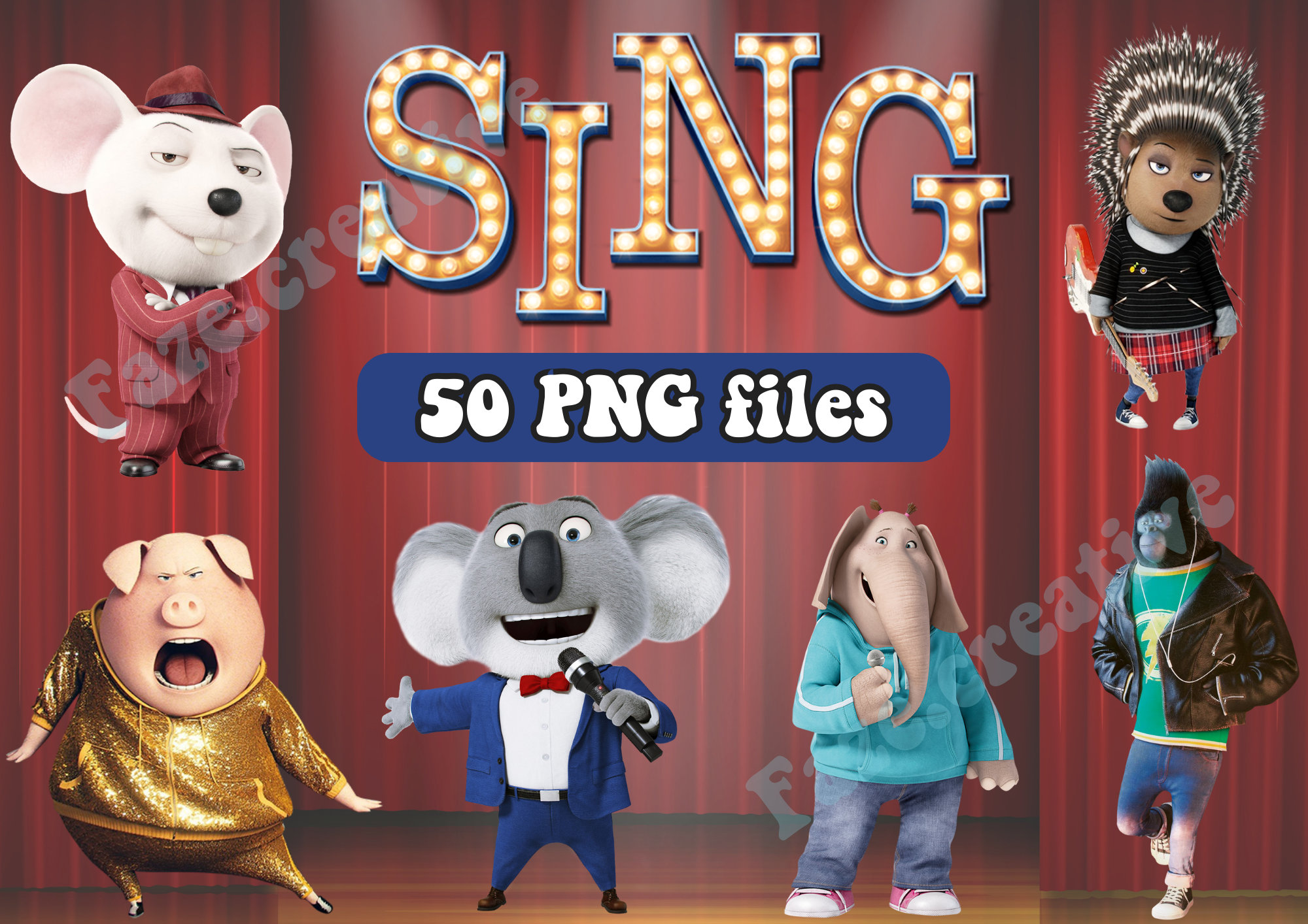 Sing Movie Printable - Etsy