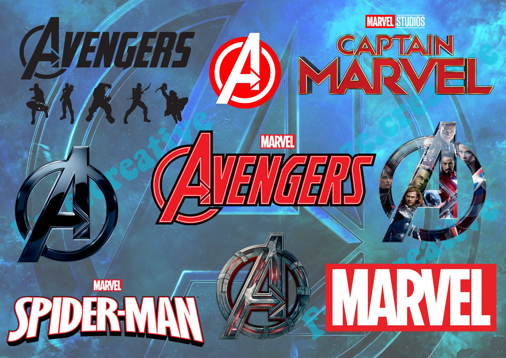 Avengers Clip Art Png Marvel PNG Images High Resolution Etsy UK