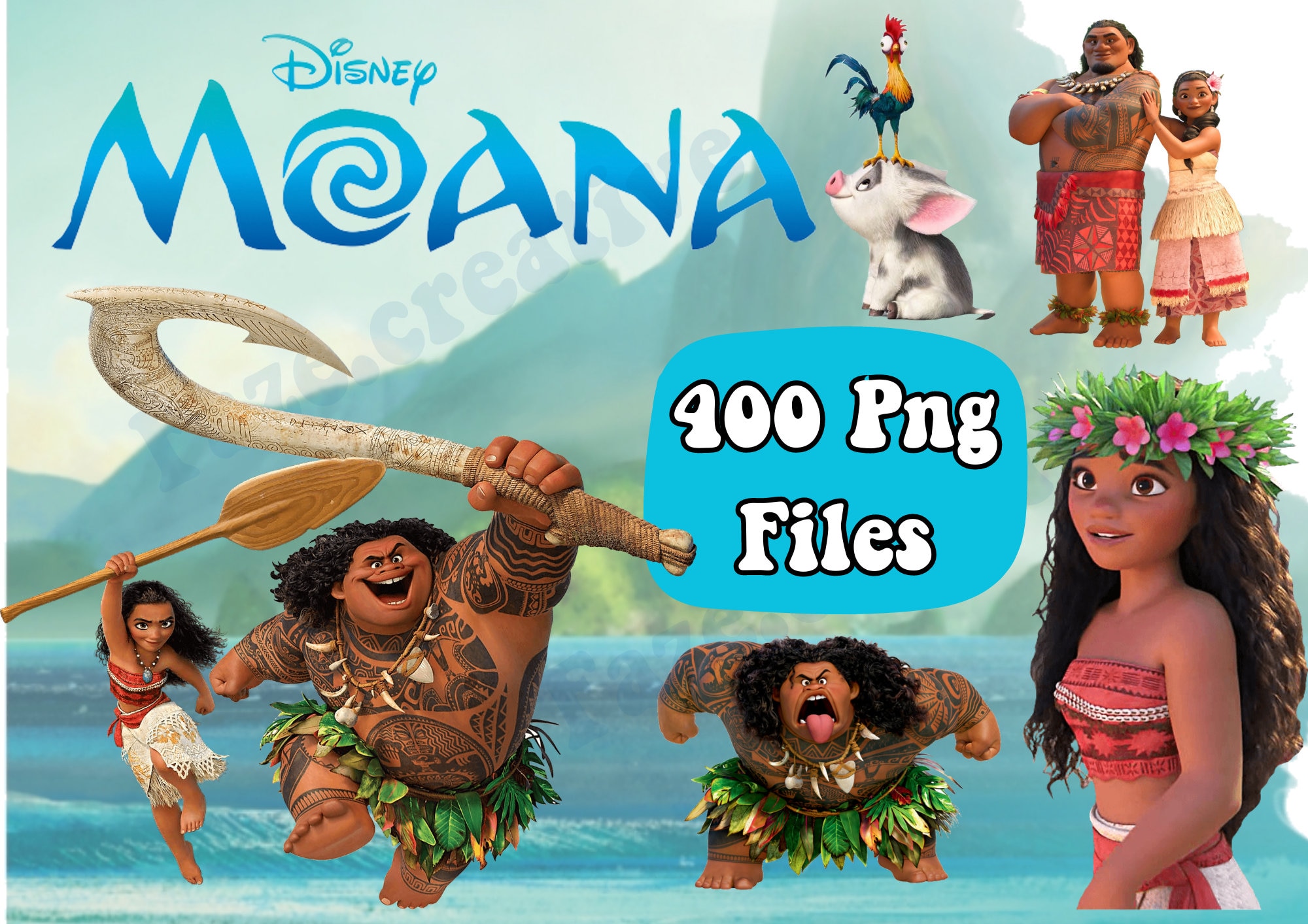 Moana Clipart Digital Download, PNG, SVG, Moana Printable, Cricut ...