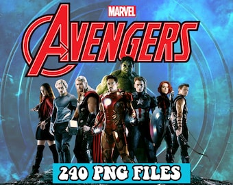 Imágenes PNG de los Vengadores, Cumpleaños de Marvel (Descarga instantánea)
