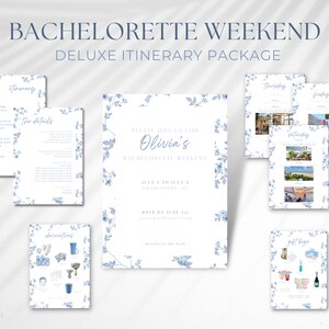 DELUXE Coastal Grandma Bachelorette Party Invitation and Itinerary: Printable & Instant Download, Canva Customizable Charleston Hamptons