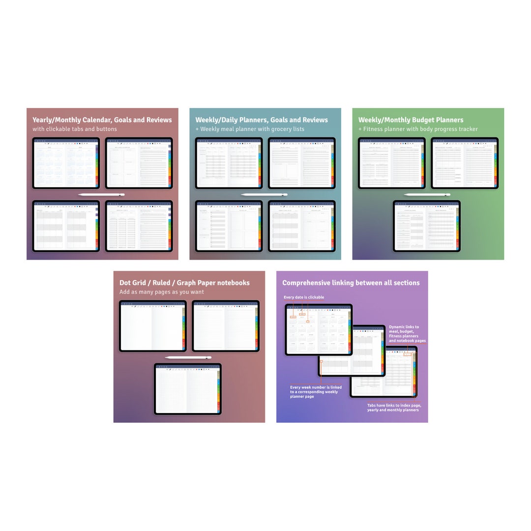 Weekly Digital Planner Etsy