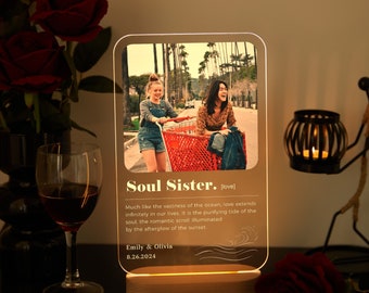 Soul sister print acrylic plaque,custom soul sister definition,custom acrylic photo sign,valentines day gift,brithday gift,gift for friends