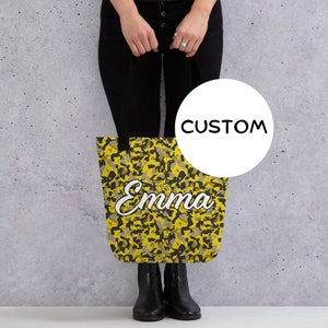 Made To Order Military Camo Tote Bag, Personalized Army Camouflage Tote Bag, Custom Military Bag, Army Camo Gift, Camouflage Lover Carryall