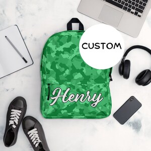 Personalized Army Camouflage Backpack Back To School, Custom Name Military Backpack, Camo Bag, Military Themed Backpack, Hunting Backpack