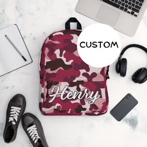 Personalized Army Camouflage Backpack Back To School, Custom Name Military Backpack, Camo Bag, Military Themed Backpack, Hunting Backpack