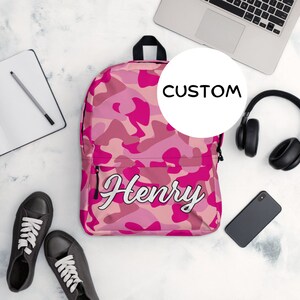 Personalized Army Camouflage Backpack Back To School, Custom Name Military Backpack, Camo Bag, Military Themed Backpack, Hunting Backpack