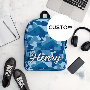 Made To Order Military Camo Backpack Back To School, Personalized Army Camouflage Backpack, Custom Name Military Themed Bag, Army Camo Gift