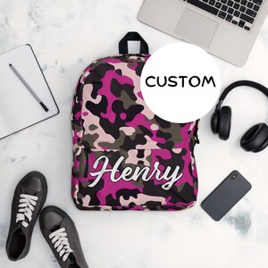 Made To Order Military Camo Backpack Back To School, Personalized Army Camouflage Backpack, Custom Name Military Themed Bag, Army Camo Gift