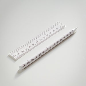 The RulerWrap for Apple Pencil (Gen I + II) Vinyl Ruler Skin for Stylus