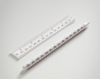 The RulerWrap for Apple Pencil (Gen I + II) Vinyl Ruler Skin for Stylus