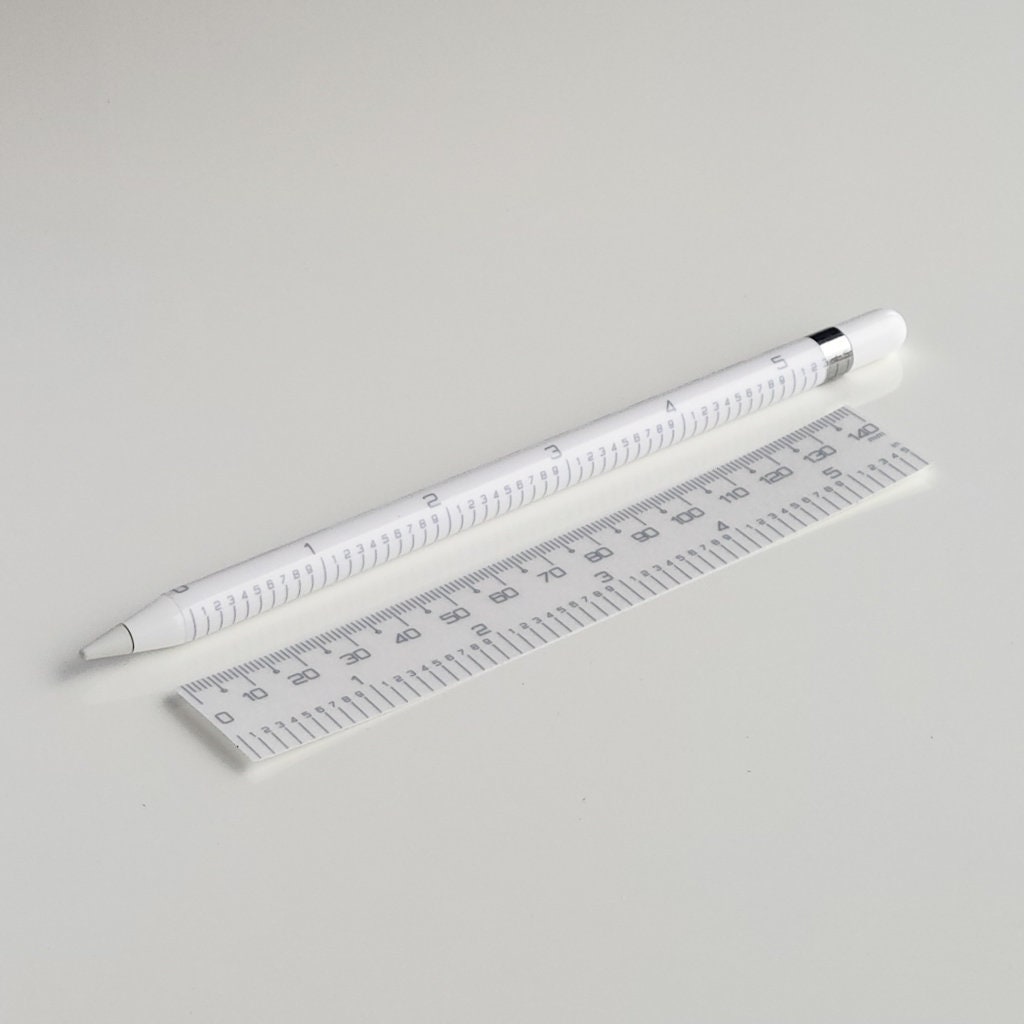 The Rulerwrap for Apple Pencil gen I II Vinyl Ruler Skin for Stylus - Etsy