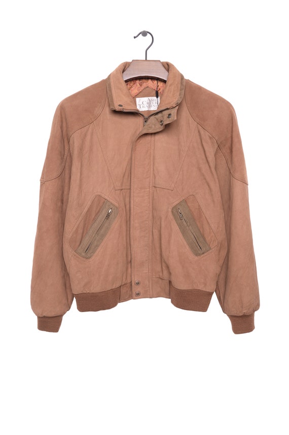 90s Genuine Leather Bomber Jacket (XL)
