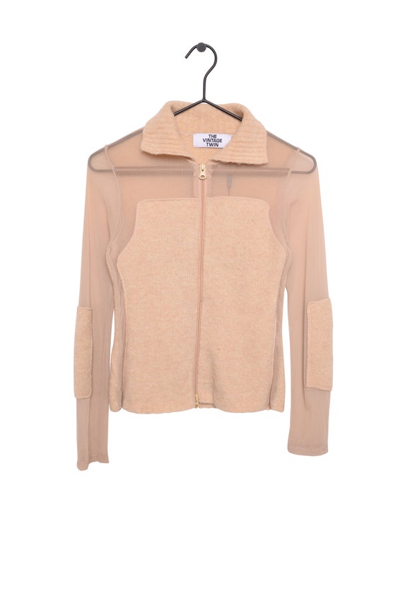 y2k knit zip up - Gem
