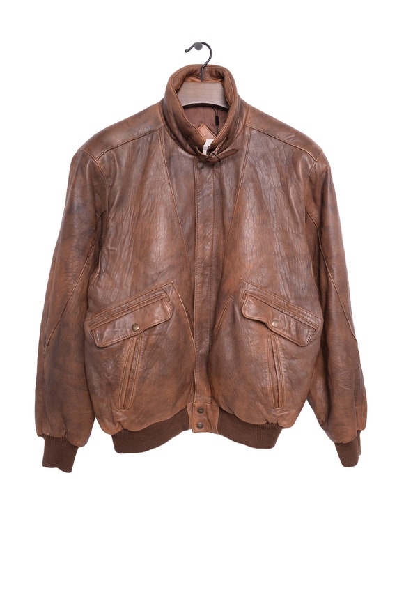 Soft Caramel Leather Bomber Gem