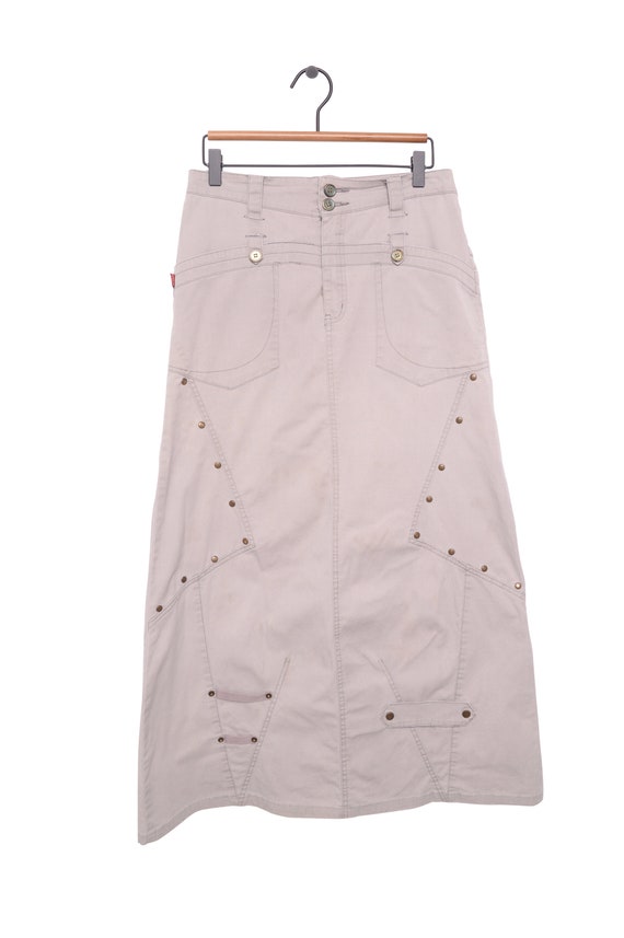 Y2K Cargo Maxi Skirt Gem