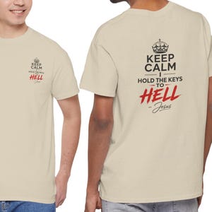 Summerween Halloween Keys To Hell T-Shirt | Christian Fleur De Lis Crown Graphic Tee | Triche Treasures