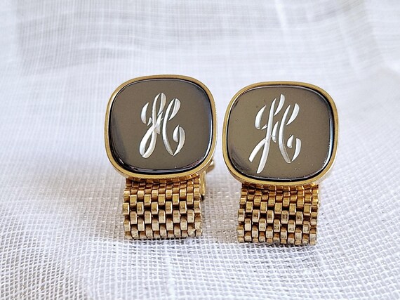 Personalized Initial Engraved Cufflinks: Vintage … - image 7
