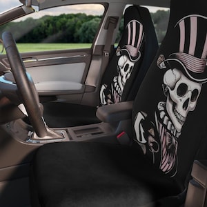 Gothic Skull Car Seat Covers Boho Car Accessories Halloween Decor Spooky Gift Gothic Home Decor Car Styling