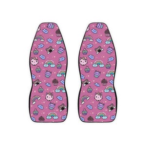 Kawaii Autositzbezüge Cupcakes Einhorn & Regenbogen Autositzbezüge - Lustiges Automobilzubehör