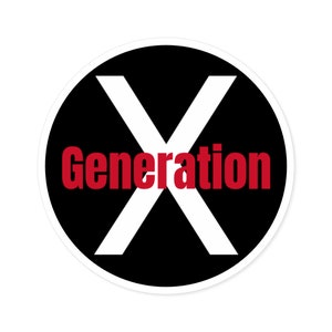 Generation X Sticker Round Stickers For Gen X Indoor\Outdoor Sticker For Car Truck Sticker