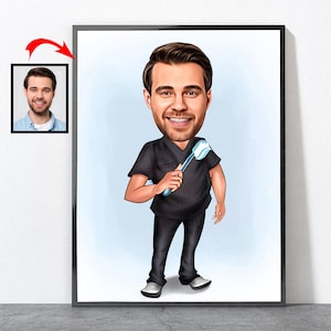 Male Dental Hygienist Gift, Dental Hygiene Gifts For Men Him , Dental Hygiene Gifts, Dental Offfice Wall Decor, Dentistry, Dentist Gift idea