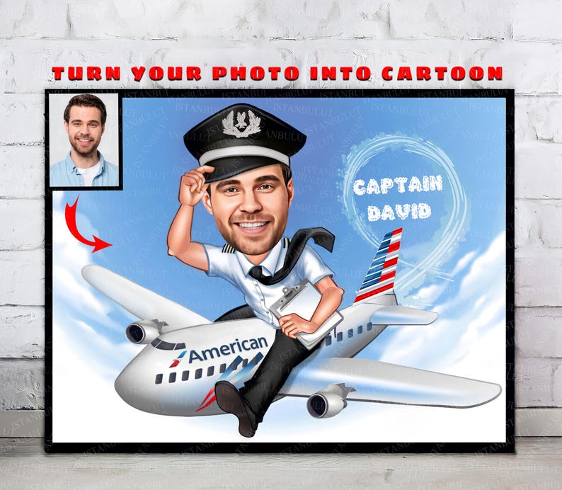 Personalized Pilot Portrait Gifts for men, Pilot, Pilot Gifts, Pilot Gifts for men
