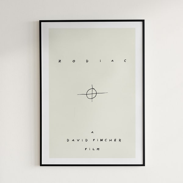 Zodiac Poster | David Fincher | Digital File | Printable Wall Art | American Film Director | Cinema | Robert Downey Jr | Jake Gyllenhaal