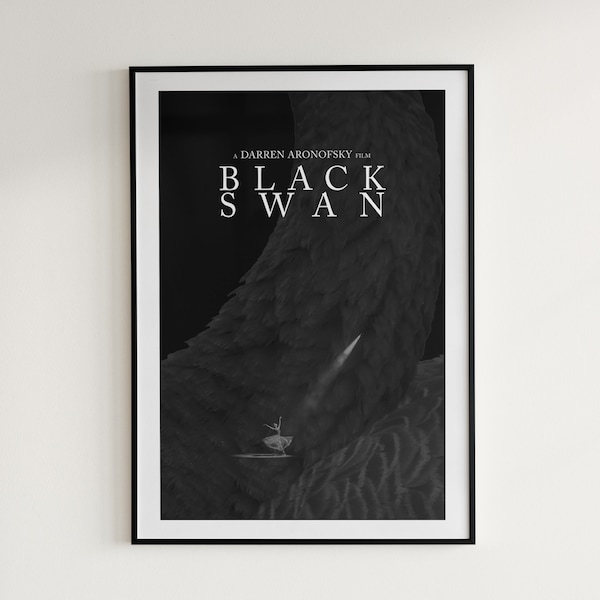 Black Swan Poster | Darren Aronofsky | Digital Print File | Natalie Portman | American Film | Mila Kunis | Vincent Cassel | Printable Poster