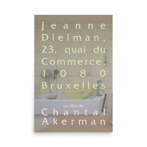 Jeanne Dielman Chantal Akerman Film Poster | Cinema Art Print