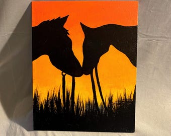 Hold Your Horses 8x10 Painting (HAND-PAINTED)