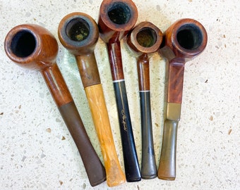 Various Vintage Pipes, Choose One or Choose All, Tobacco Pipes, Briar, Trident, Signature, Canberra, Thermofilter, Made in Italy,
