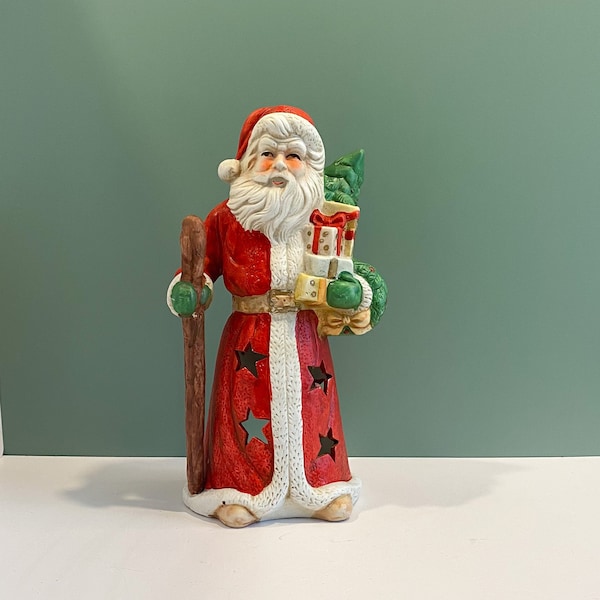 Vintage Santa Candle Etsy