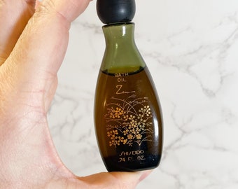 Mostly Full Discontinued Shiseido ZEN Bath Oil in a .74 Fl Oz Bottle, Vintage Shiseido Perfume, Vintage Zen Perfume, Vintage Bath Oil