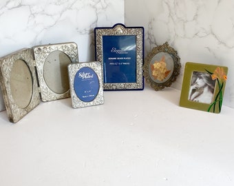 Vintage Picture Frames, Choose One or All,  Eclectic Picture Frame, Filigree Brass Frame, Silver Floral Frame, Grandma Gift, Elegant Gift
