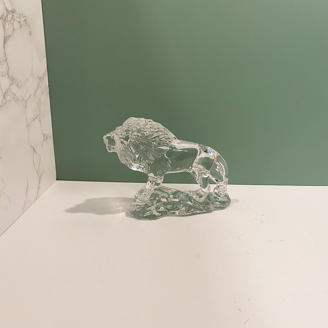 Princess House Crystal Lion Figurine Vintage Collectible Etsy