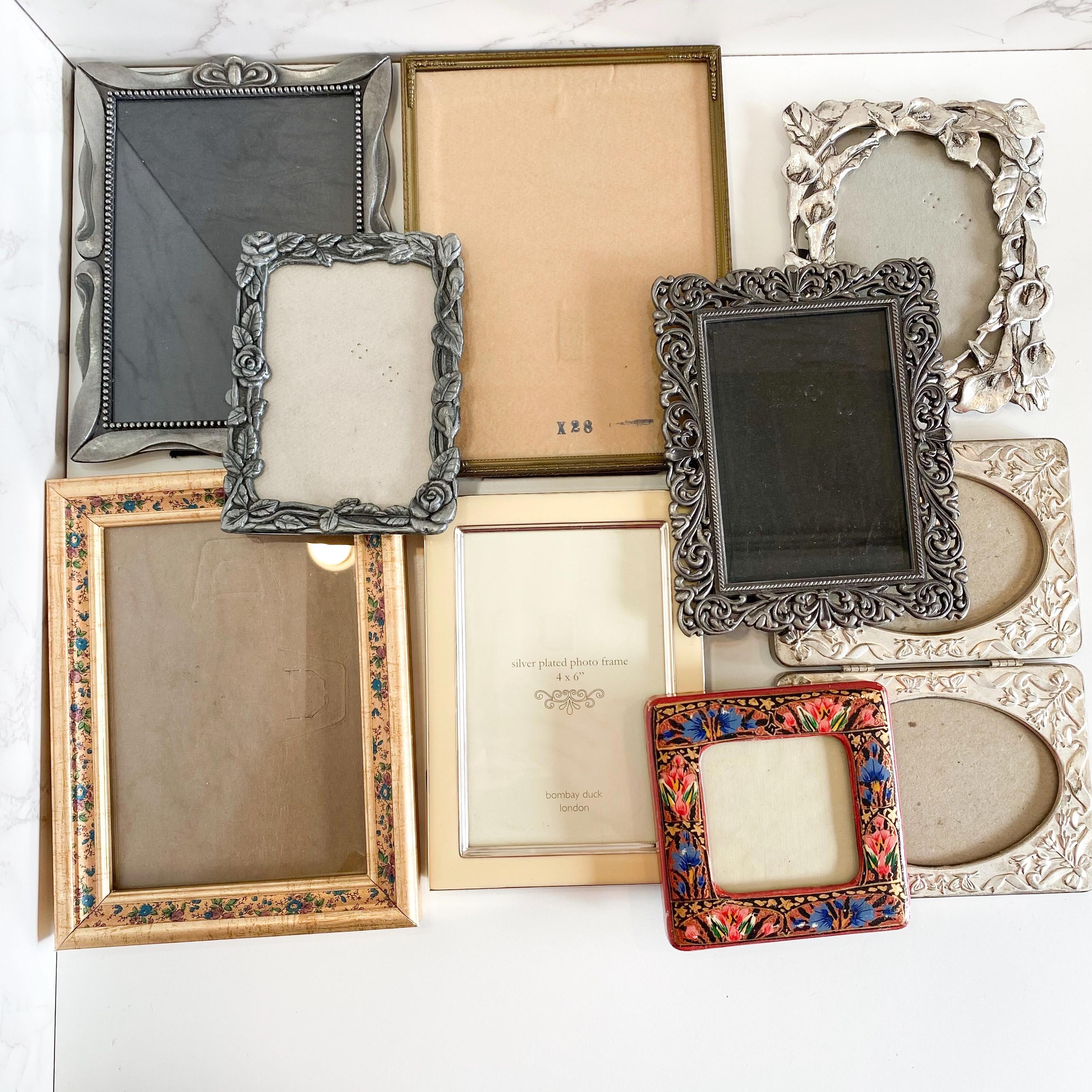 Vintage Picture Frame: Eclectic Filigree, Floral, and Enamel