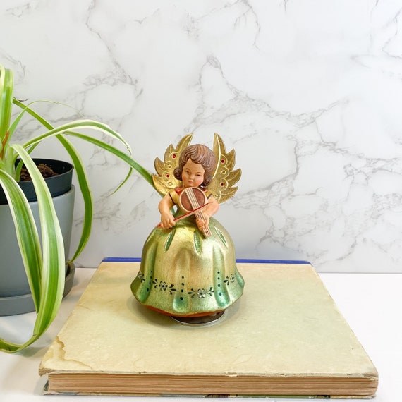 Vintage ANRI Angel Music Figurine Plays Silent Night or