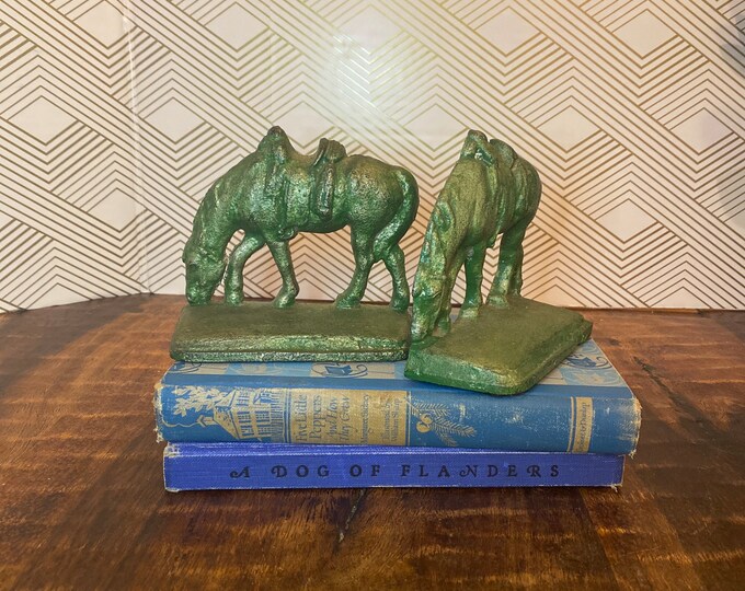 Cast Iron Horse Bookends, 2 Horse Bookends, Horse Without a Cowboy