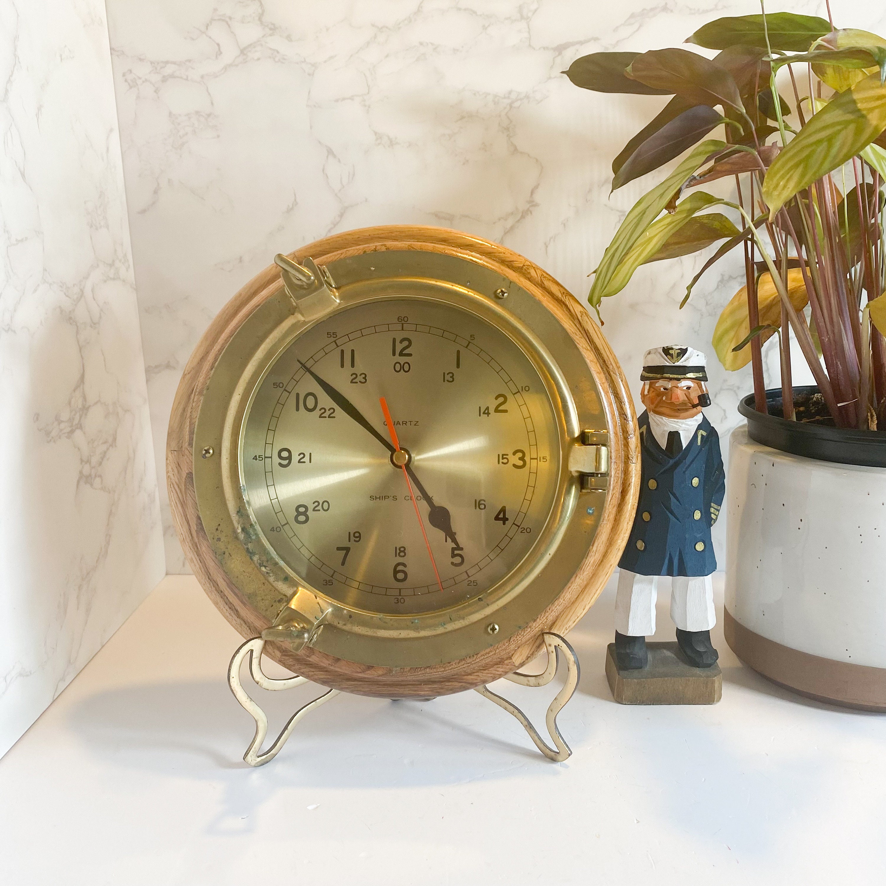 Antique Nautical Navigation Marine Ship Brass Porthole Clock Brass Clock 15  Inch Best for Gift D A -  Canada