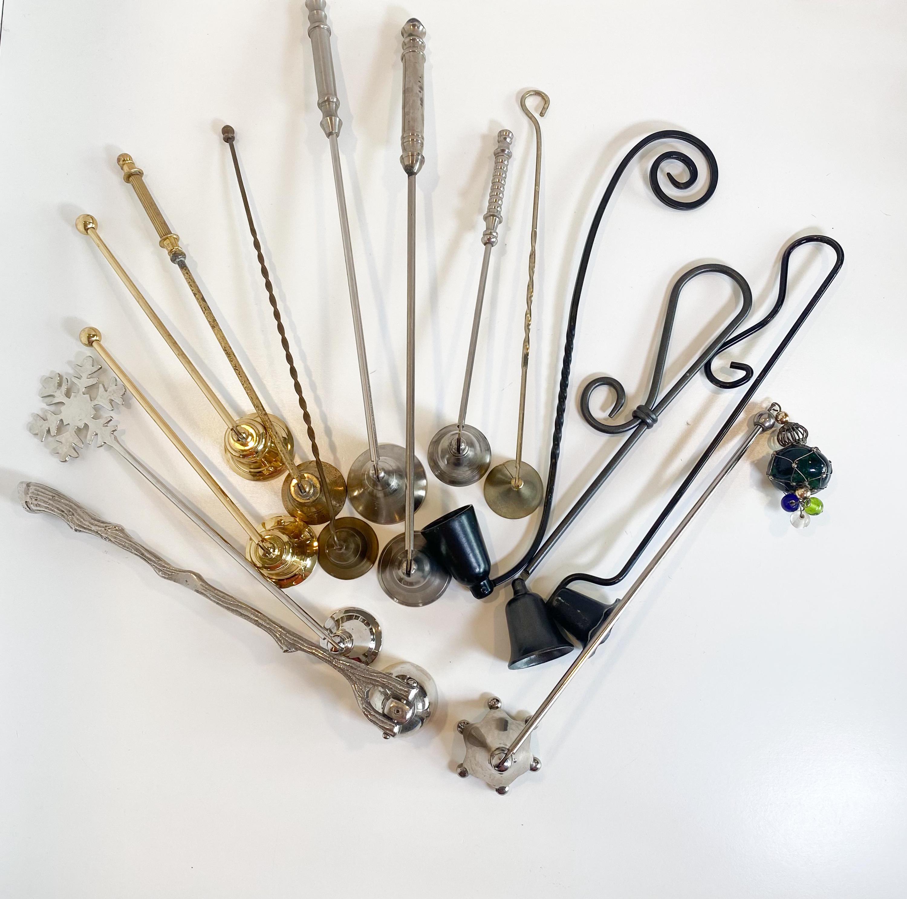 Vintage Candle Snuffer in Variety of Styles Available, Choose One or More, Vintage Fire Snuffers, Flame Extinguisher, Vintage Brass Snuffer